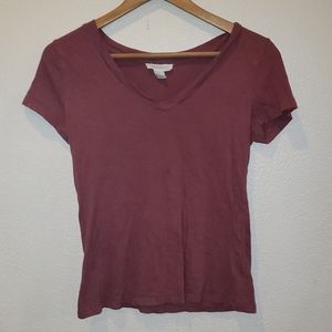 Red v-neck
